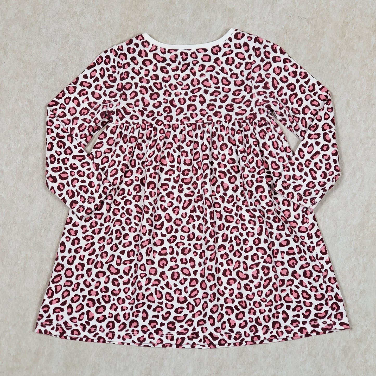 Old Navy Girls Pink Leopard Print Dress 18M Used, back