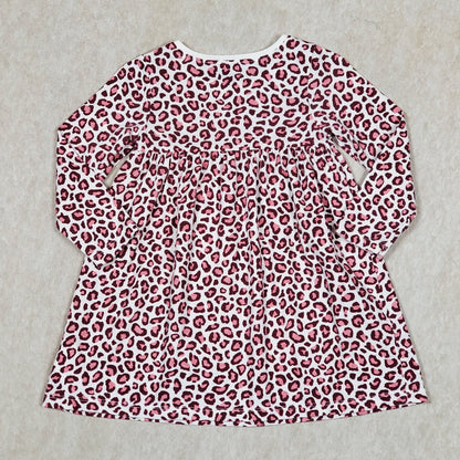 Old Navy Girls Pink Leopard Print Dress 18M Used, back