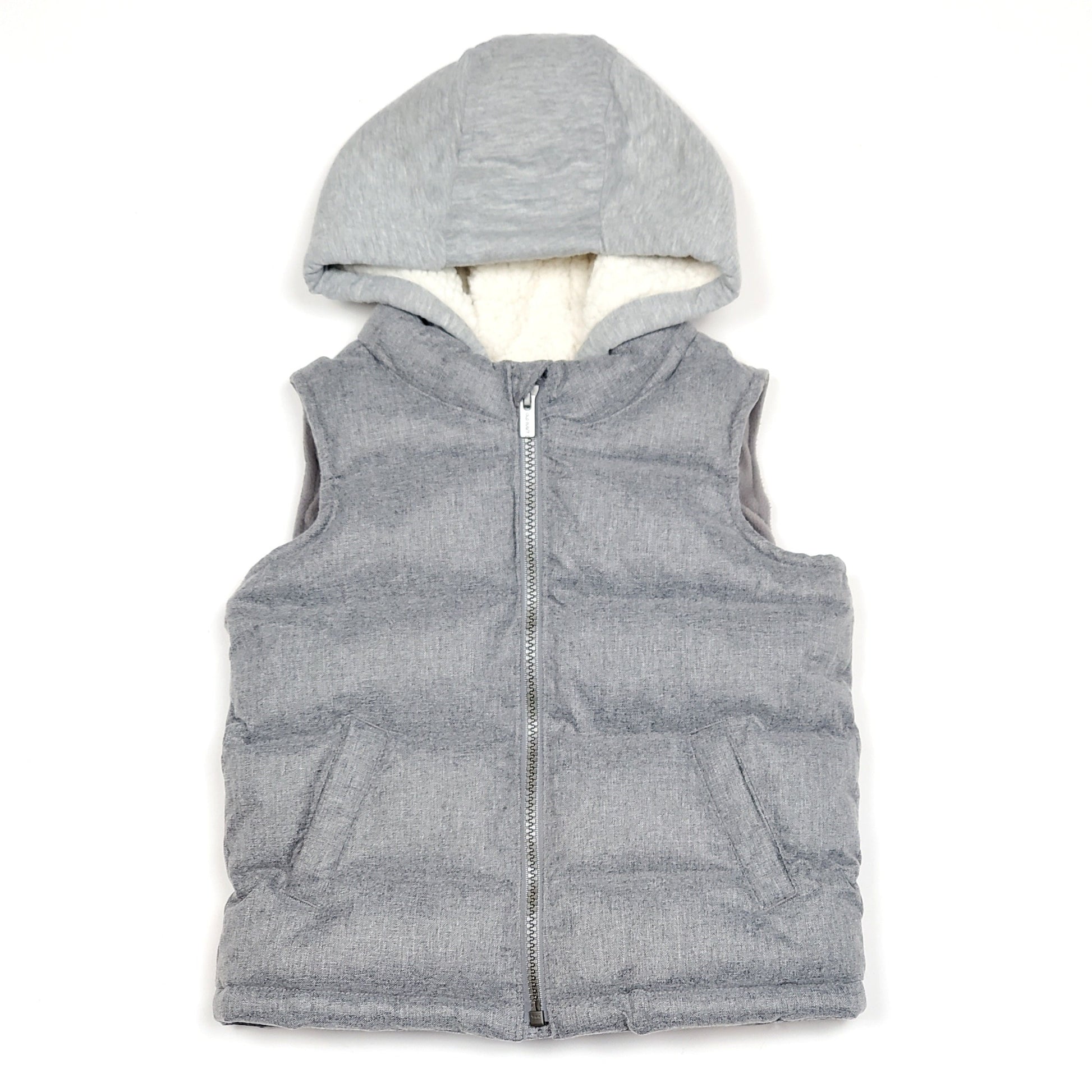Old Navy Boys Grey Puffer Vest 3T