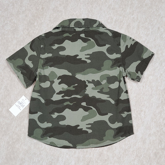 New with Tags Old Navy Boys Short Sleeve Camo Shirt 6-12M, back