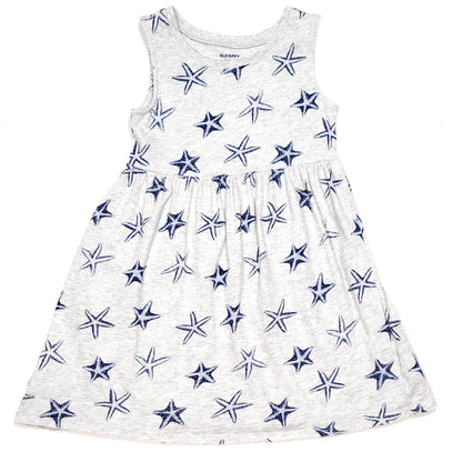 Old Navy Starfish Print Girls Dress 4T Used View 1