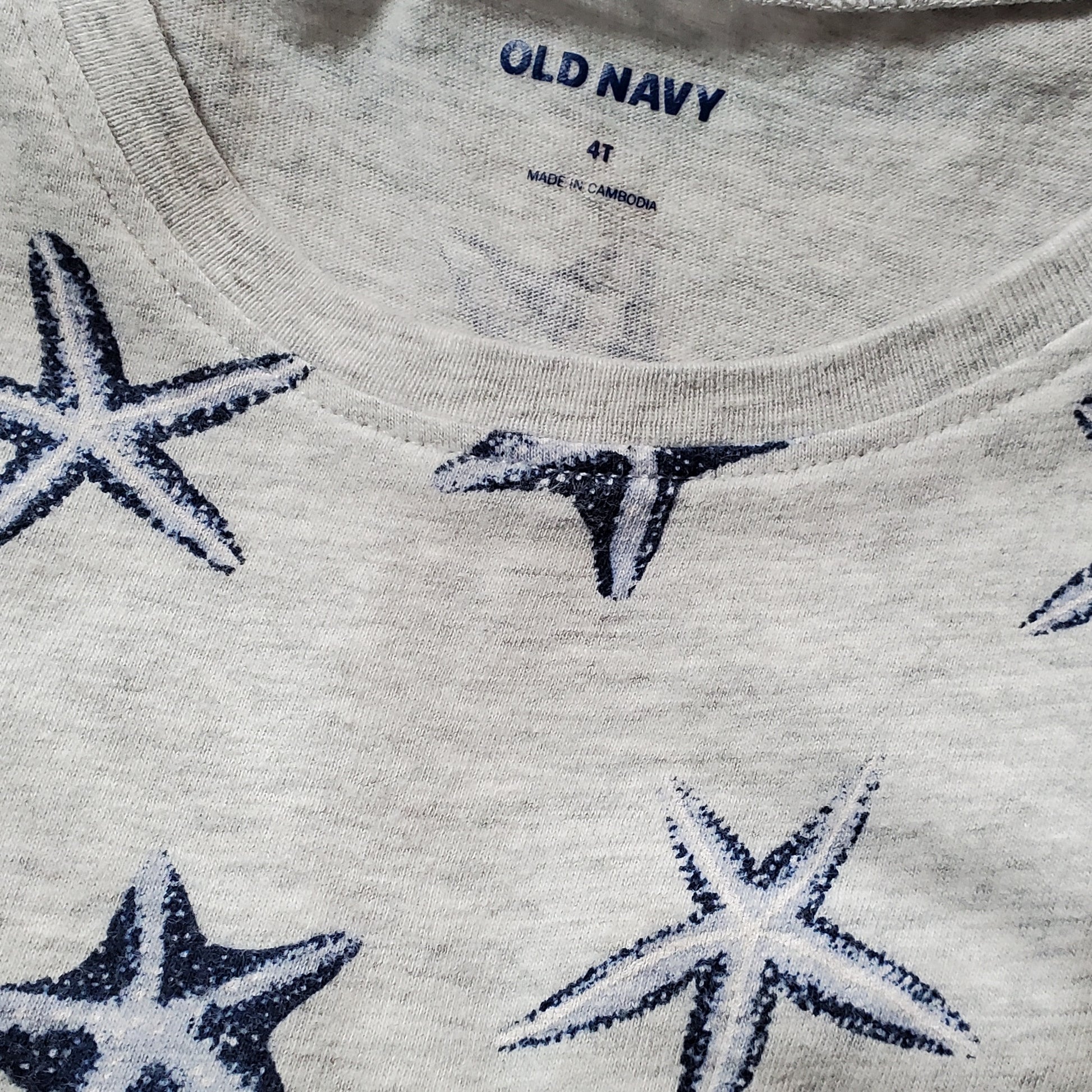 Old Navy Starfish Print Girls Dress 4T Used View 3