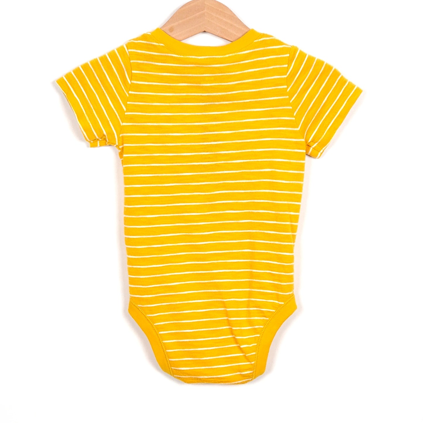 Old Navy Boys Yellow Striped Onesie 3M Used View 2