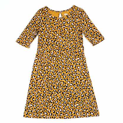 Old Navy Girls Orange Leopard Print Dress Size 8 Used View 1