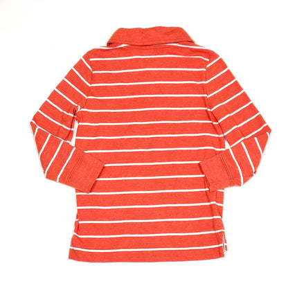 Old Navy Boys Orange White Striped Polo Shirt 4T Used View 2