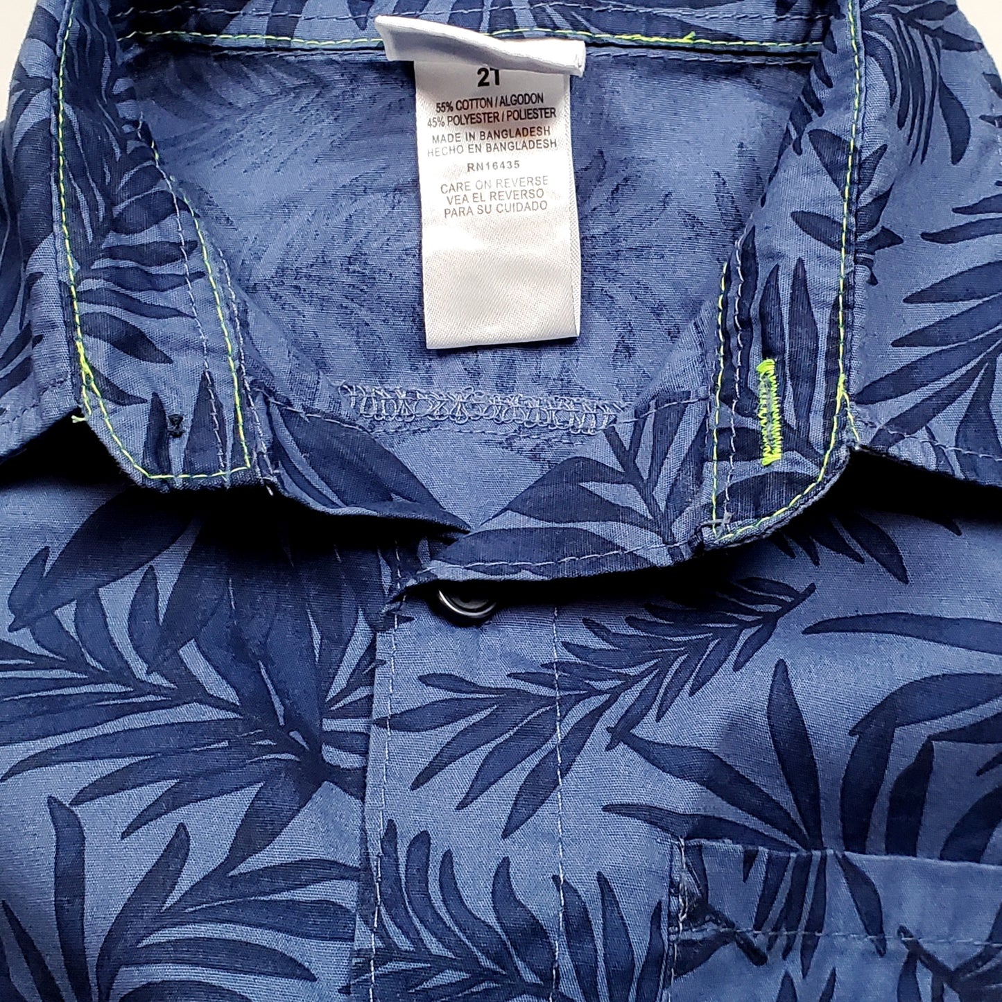 Nannette Boys Palm Leaf Print Shirt 2T Used View 4