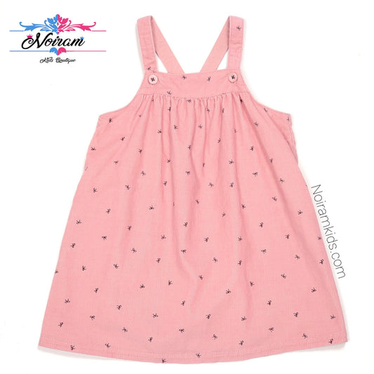 Carters Pink Bow Print Girls Dress 24M Used View 1