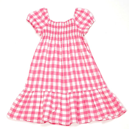 Old Navy Pink Gingham Plaid Girls Dress 2T Used View 2