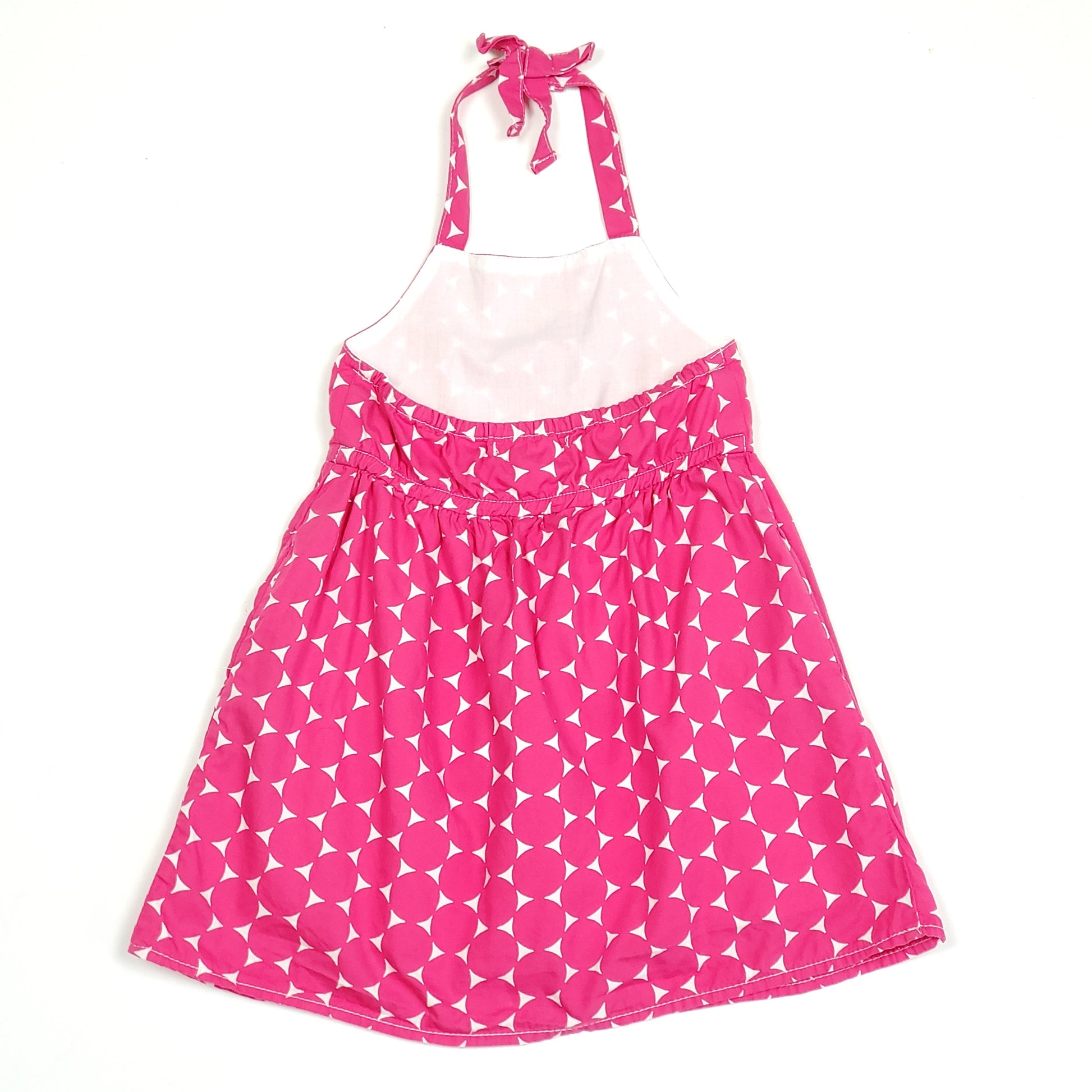 Old Navy Girls Pink Polka Dot Dress 12M Used View 3