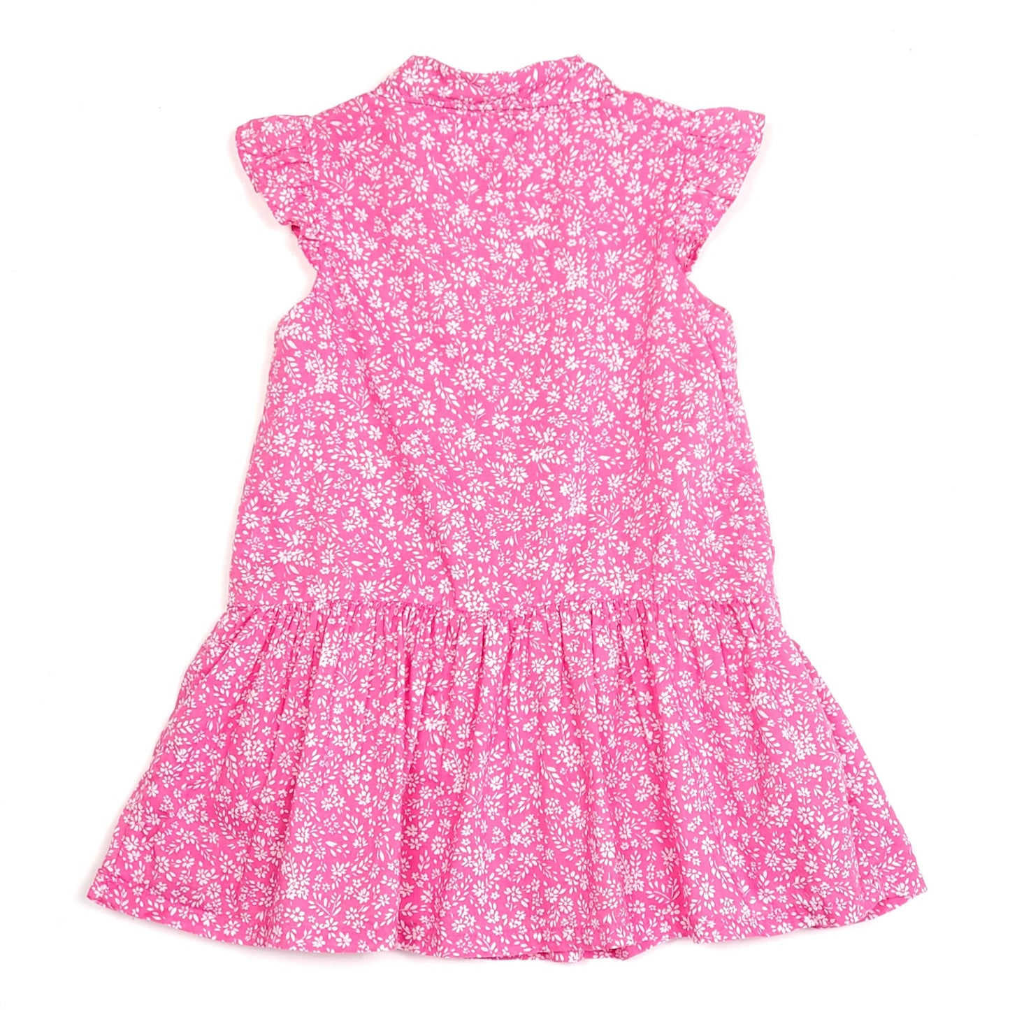 Baby Gap Girls Pink White Floral Dress 2T Used, back