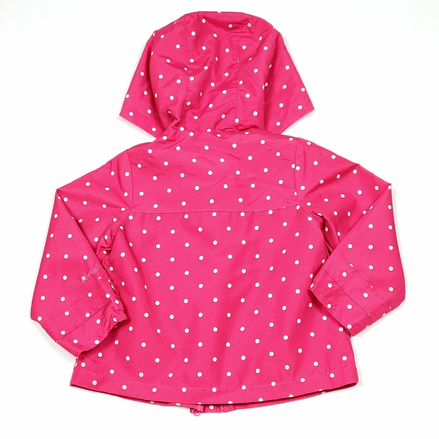 Carters Pink White Polka Dot Girls Jacket 2T Used View 4