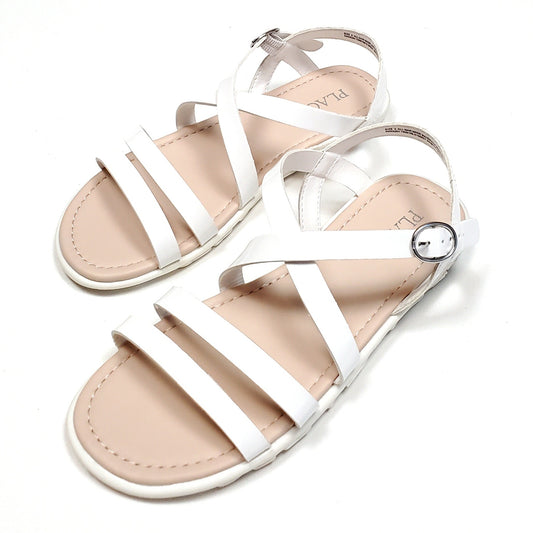 Childrens Place Girls White Sandals Size 2 Used View 2