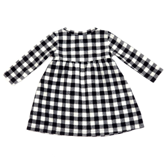 Old Navy Girls Plaid Fleece Dress 6M Used View 2