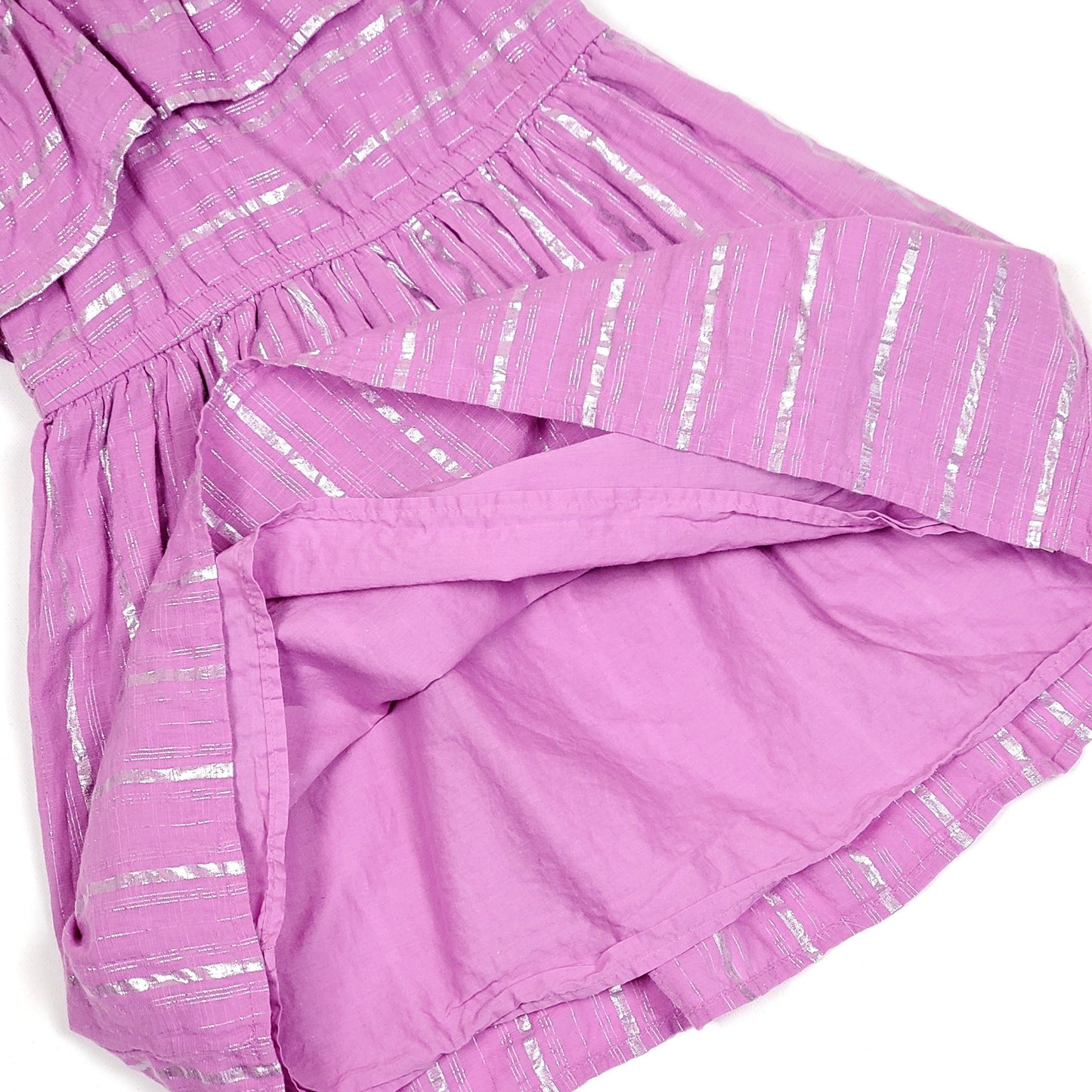 Cat Jack Girls Purple Striped Dress 5T Used View 2