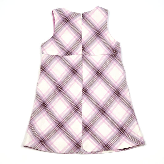 Old Navy Purple White Plaid Girls Dress 18M Used View 2