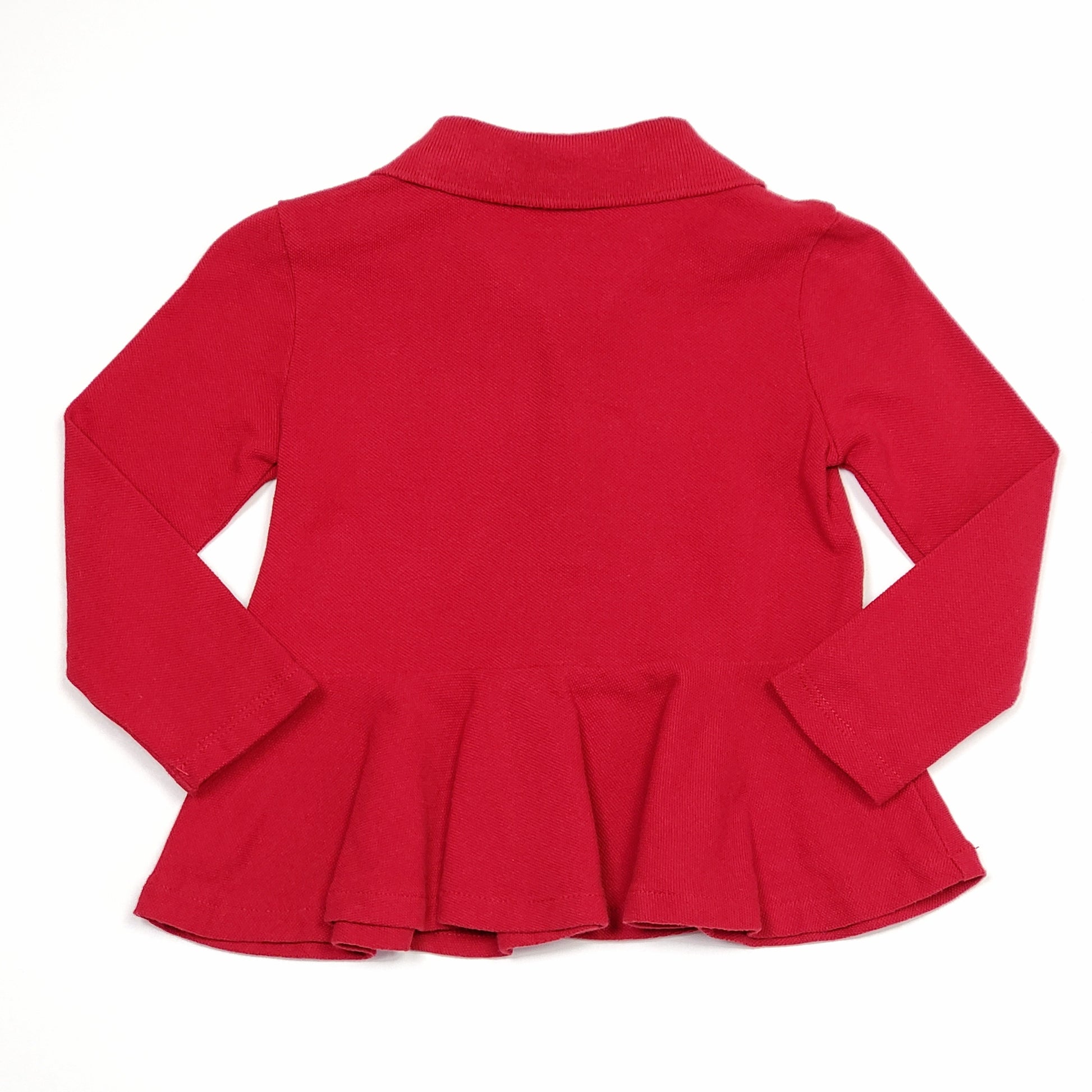 Ralph Lauren Red Girls Peplum Polo Shirt 18M Used View 2