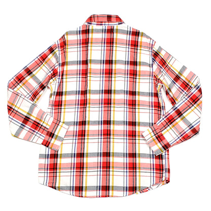 Old Navy Boys Red Multi Plaid Shirt Size 8 Used View 2