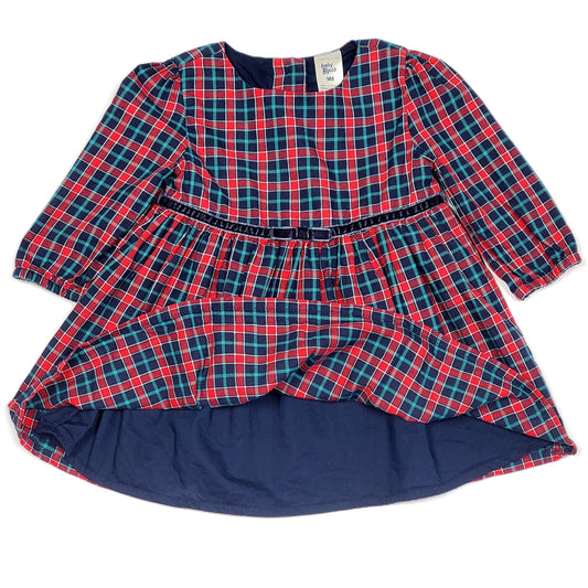 Oshkosh Girls Red Plaid Holiday Dress 9M Used View 2