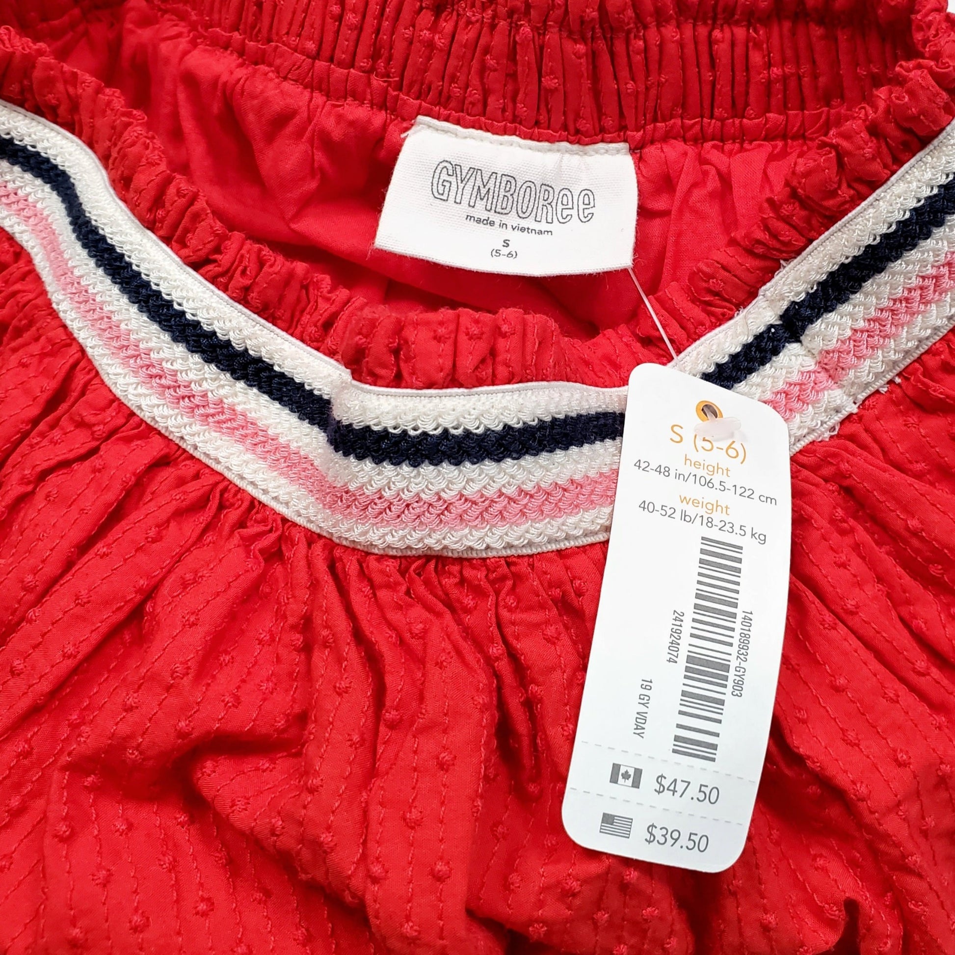 Gymboree Girls Red Textured Skirt Size 5 NWT View 3
