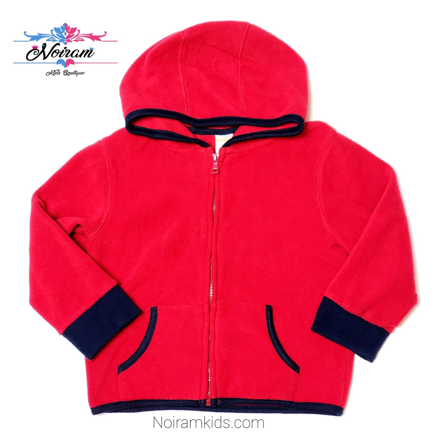 Gymboree Red Zip Up Boys Fleece Jacket 2T Used View 1