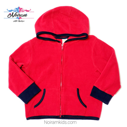 Gymboree Red Zip Up Boys Fleece Jacket 2T Used View 1