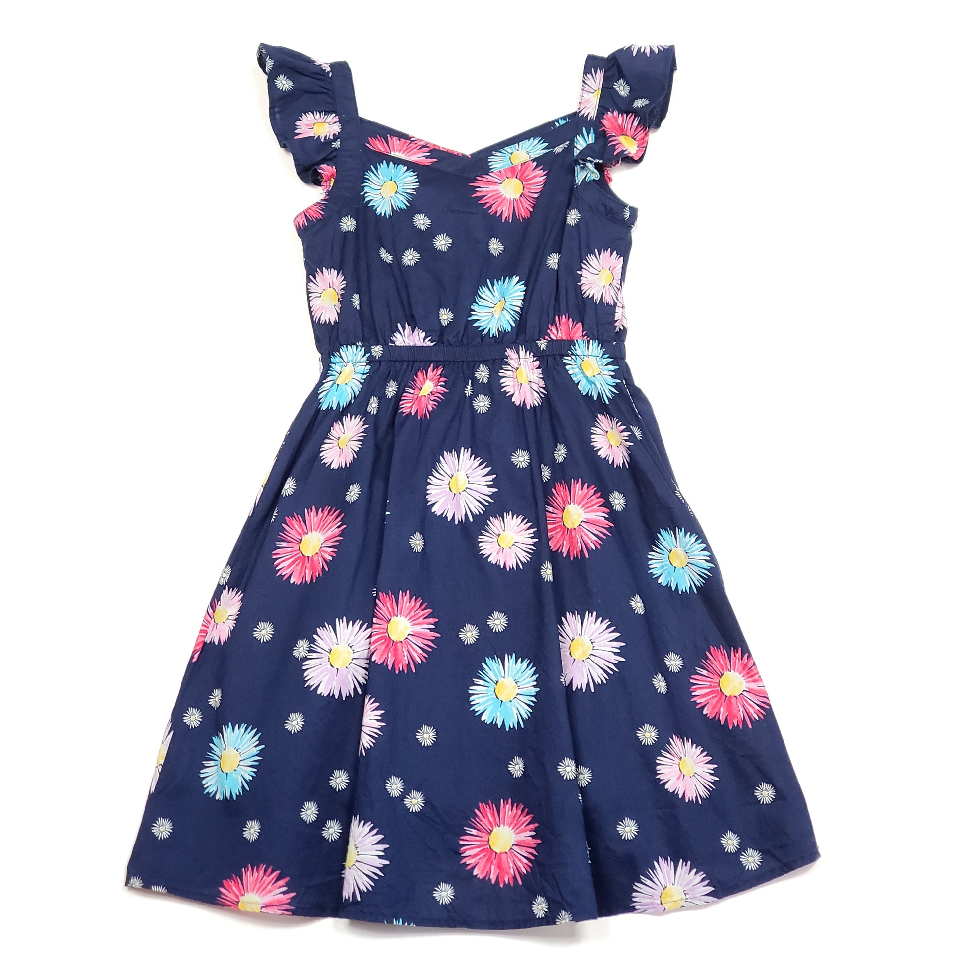 Sonoma Girls Blue Hi Lo Floral Dress Size 6 Used View 2