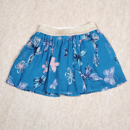 Sonoma Girls Teal Butterfly Tulle Skort Size 5 Used View 1