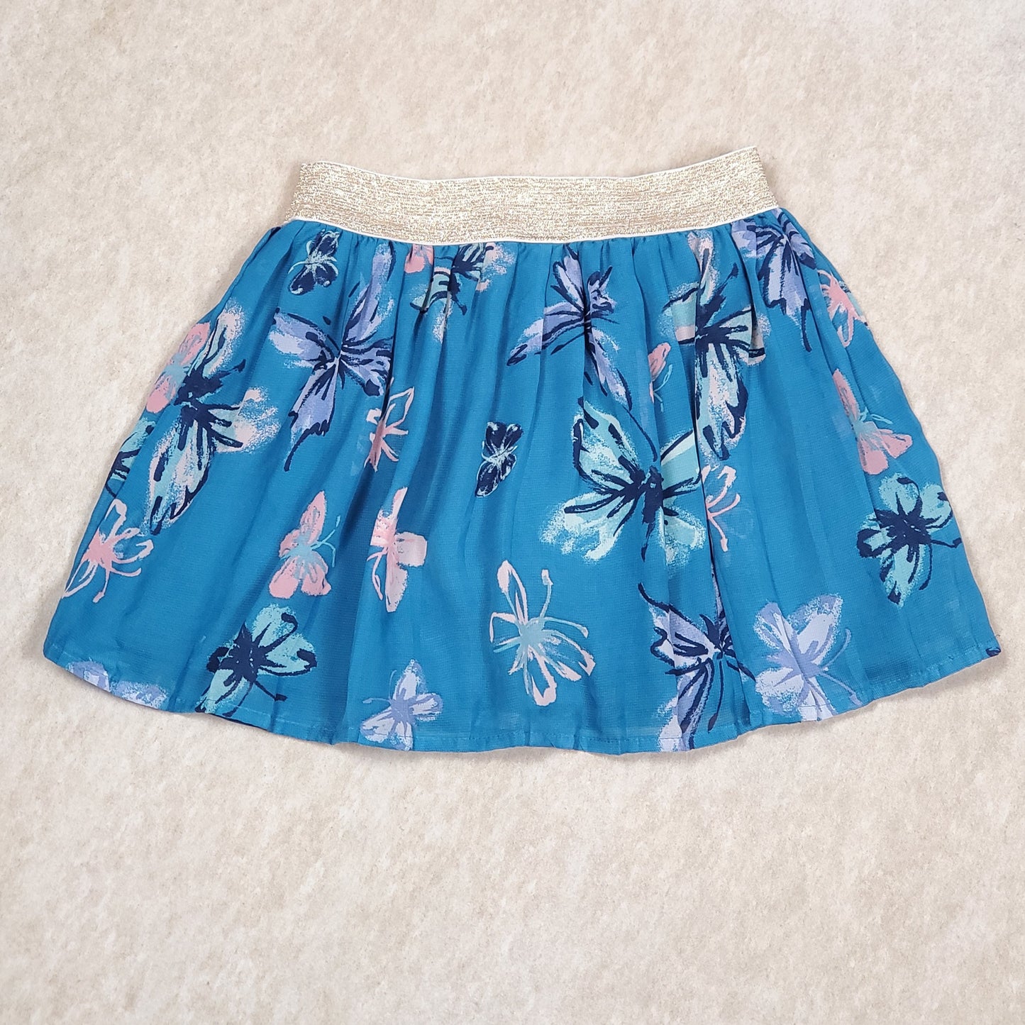 Sonoma Girls Teal Butterfly Tulle Skort Size 5 Used View 3