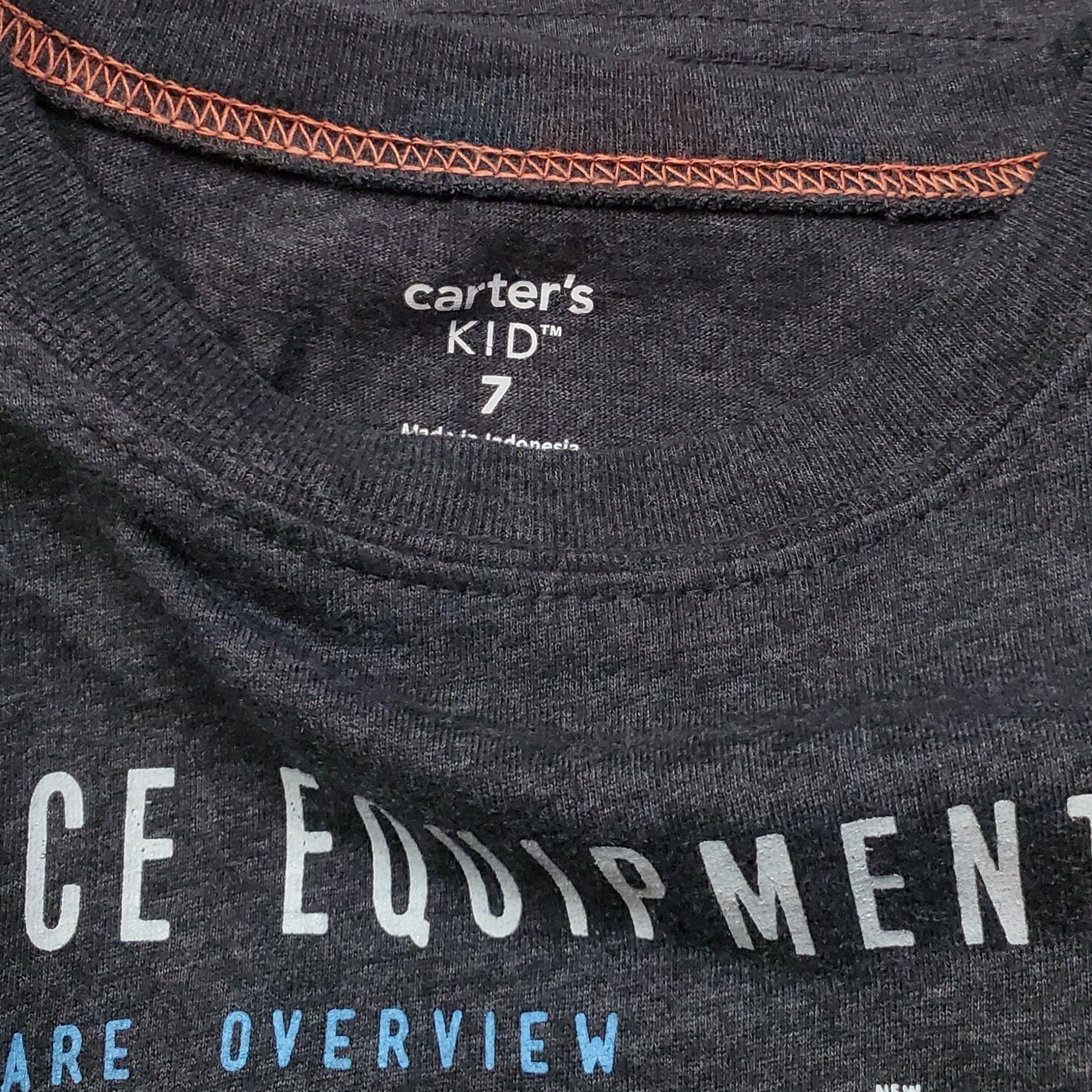 Carters Boys Grey Space Equipment Shirt Size 7 Used View 3