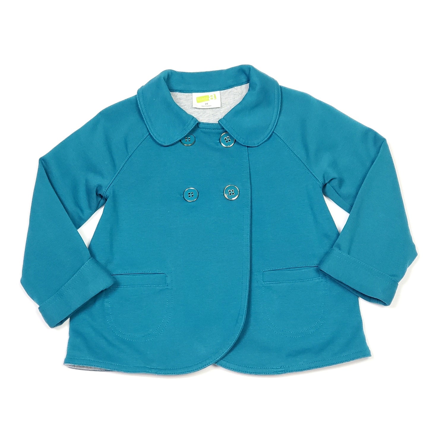 Crazy 8 Teal Girls Jacket 2T Used View 1
