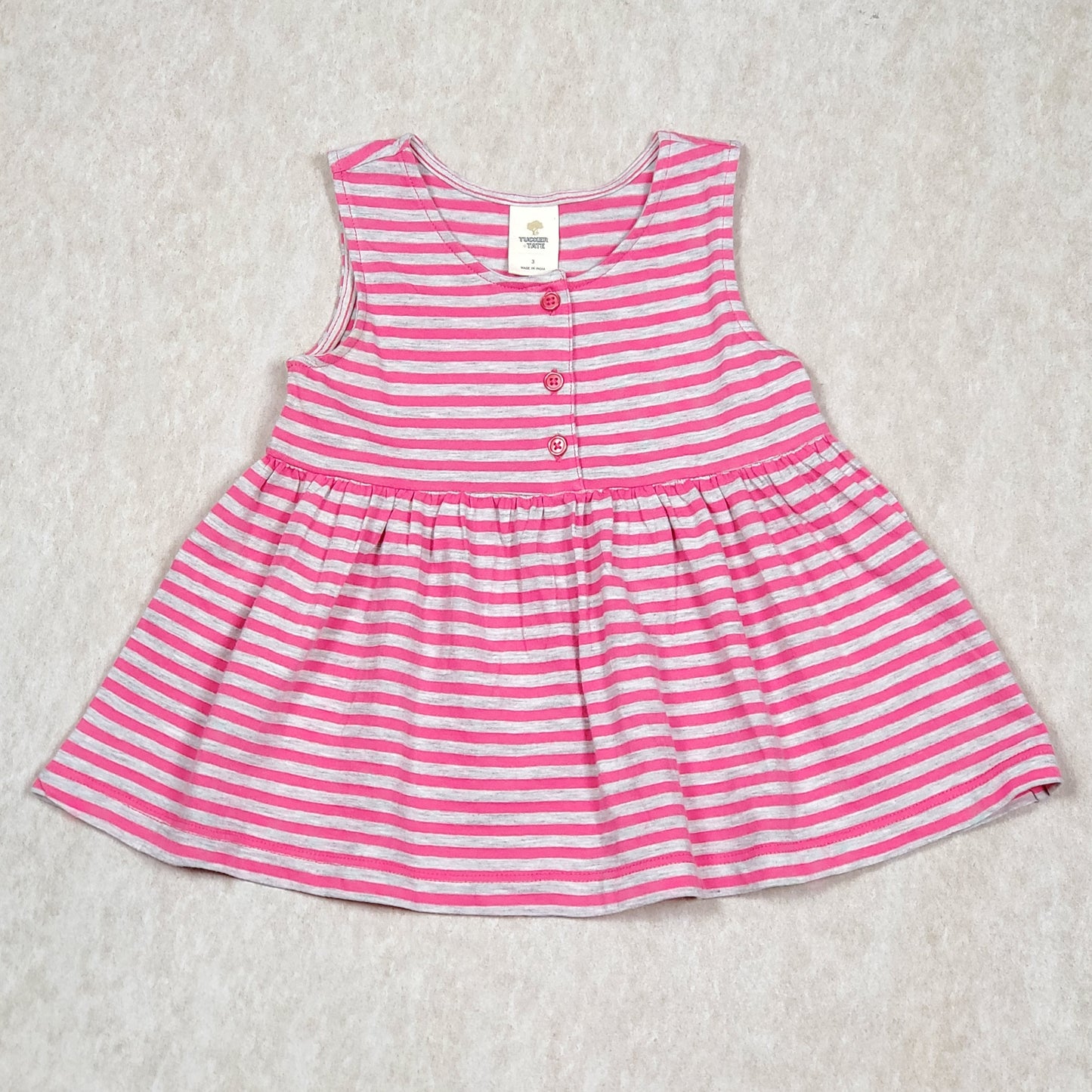 Tucker and Tate Girls Striped Pink Top NWT View 1