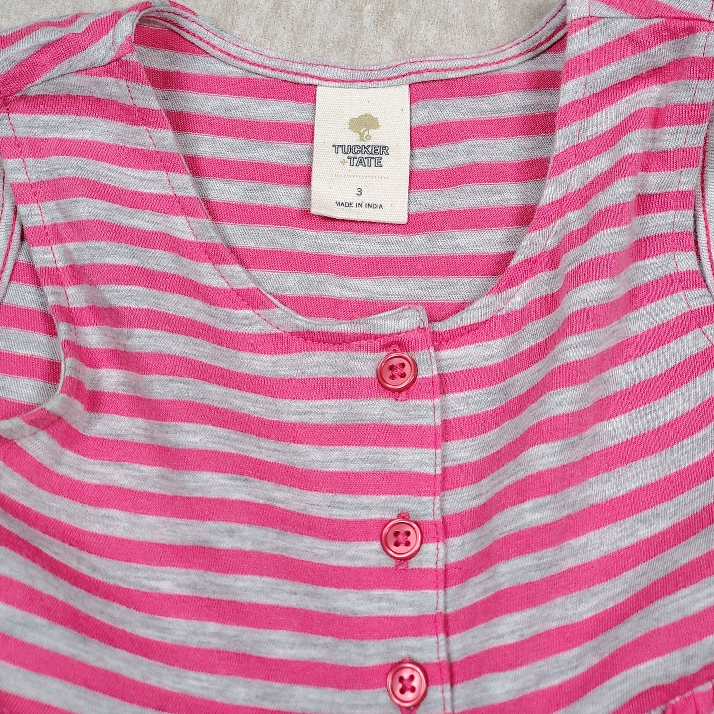 Tucker and Tate Girls Striped Pink Top NWT View 3