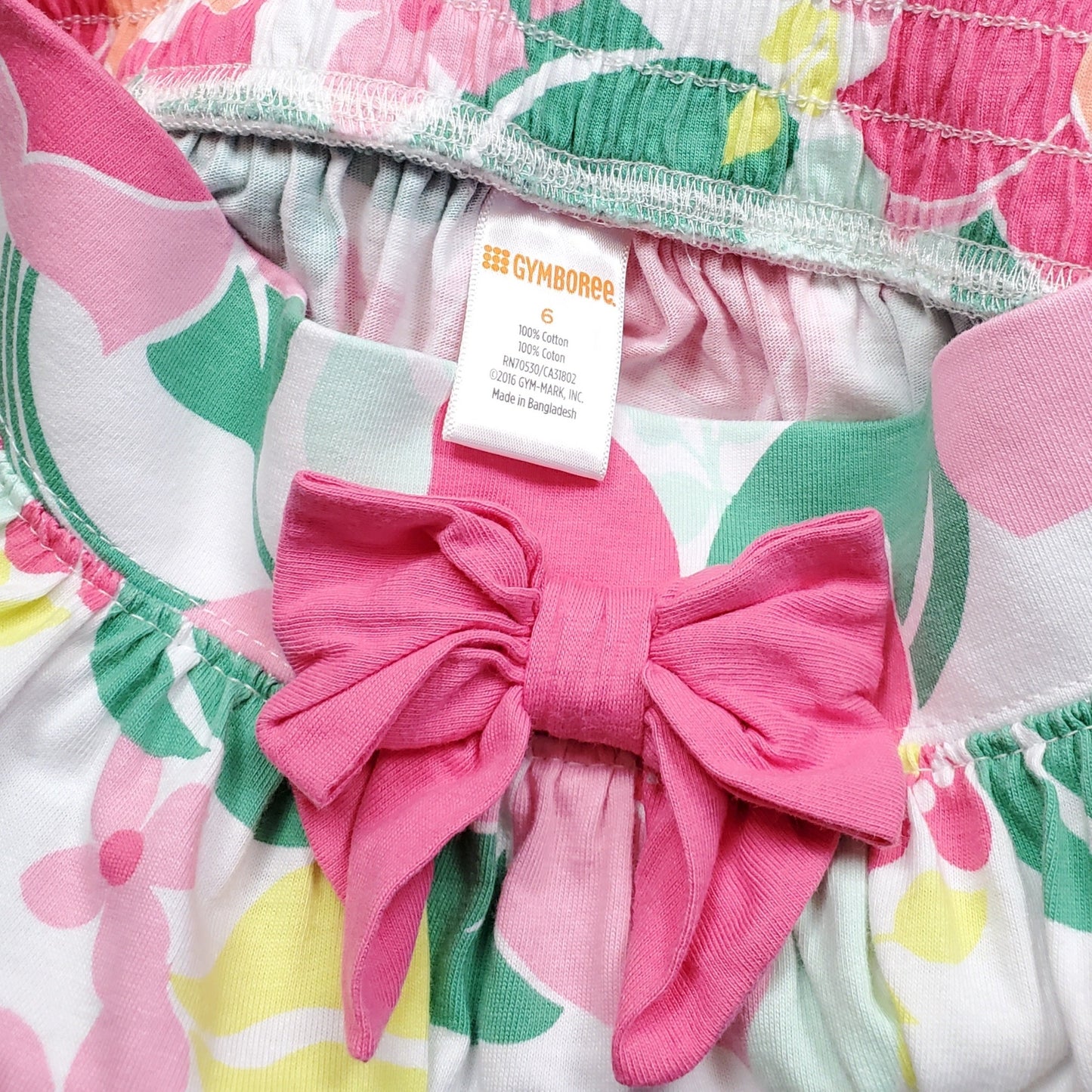 Gymboree White Pink Floral Girls Skirt Size 6 Used View 3