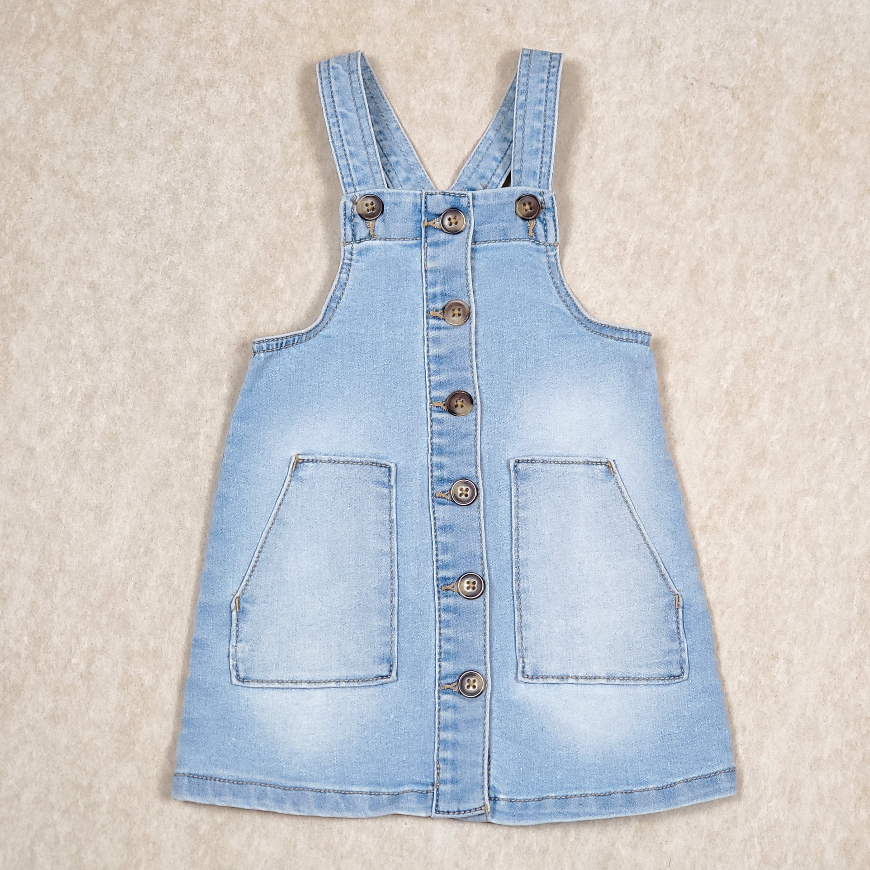 Blue Denim Overall Dress | Primark
