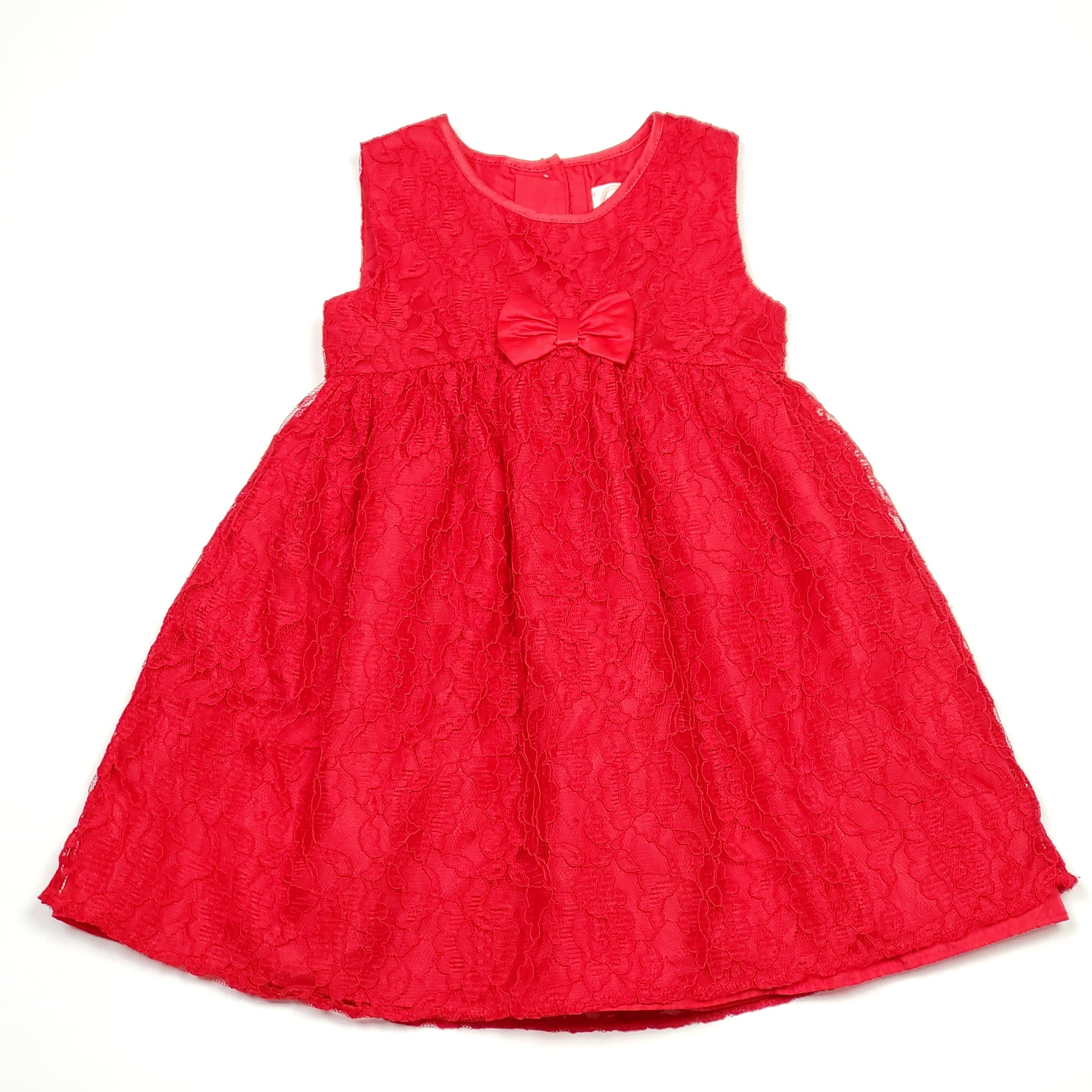 Wonder Nation Red Lace Girls Dress 4T Used View 1
