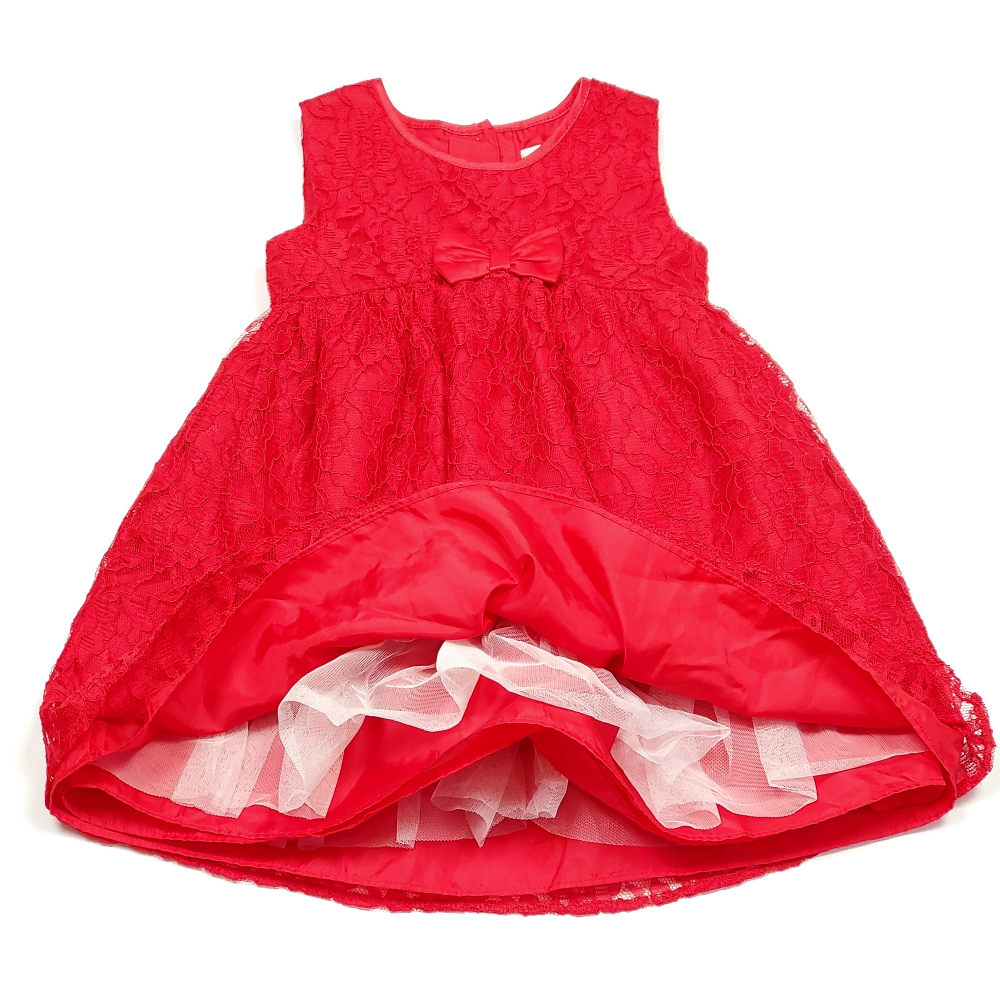Wonder Nation Red Lace Girls Dress 4T Used View 2