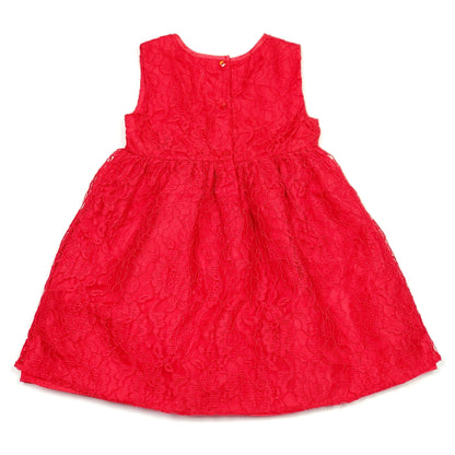 Wonder Nation Red Lace Girls Dress 4T Used View 3