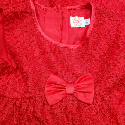 Wonder Nation Red Lace Girls Dress 4T Used View 4