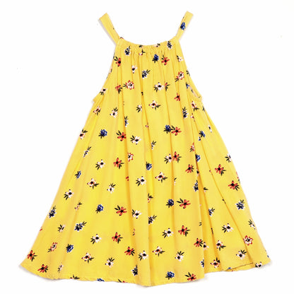 Old Navy Girls Yellow Floral Dress 12M Used View 1