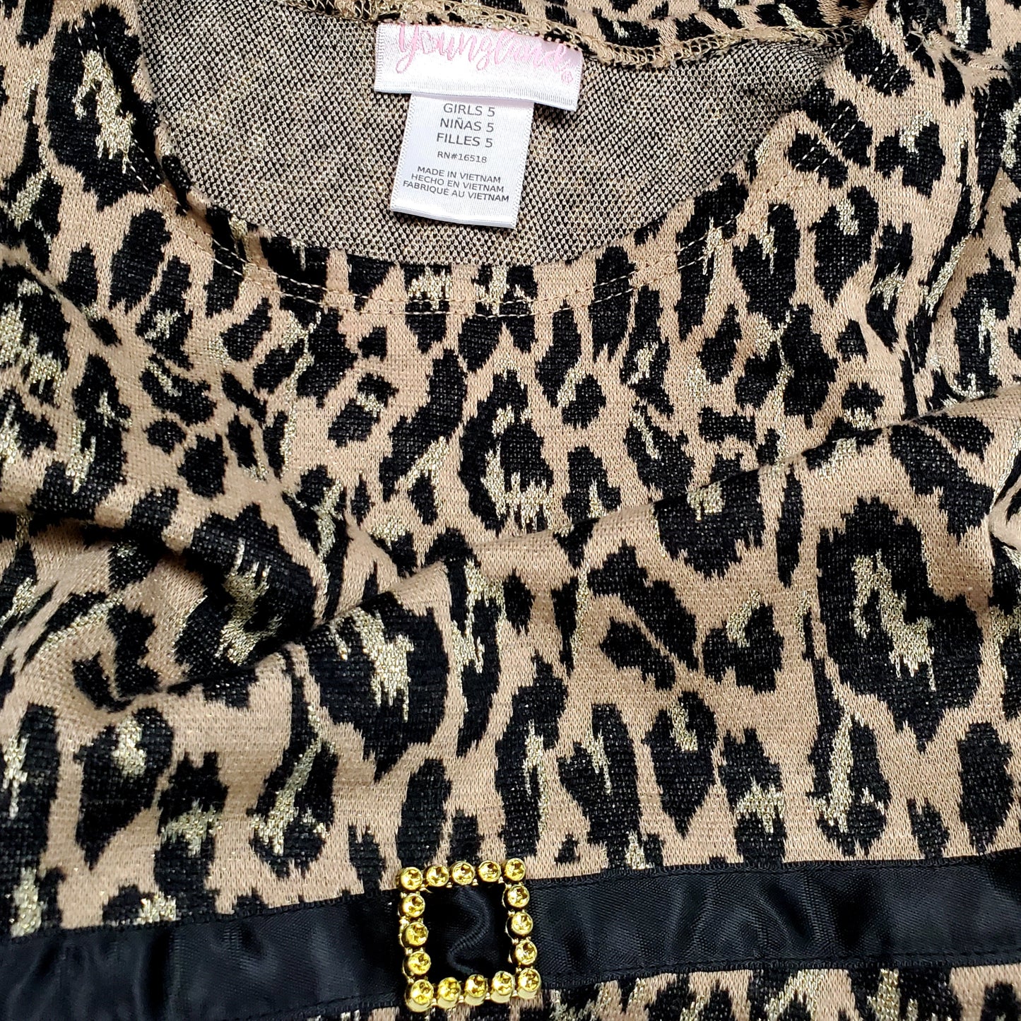 Youngland Girls Leopard Print Dress Size 5 Used View 4